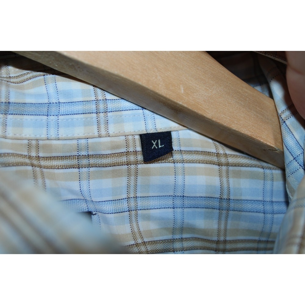 Canali Men's XL Multicolor Plaid Long Sleeve Dress Shirt - Picture 10 of 13